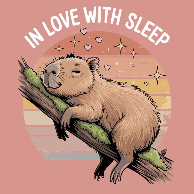 Conception de sommeil Capybara mignon