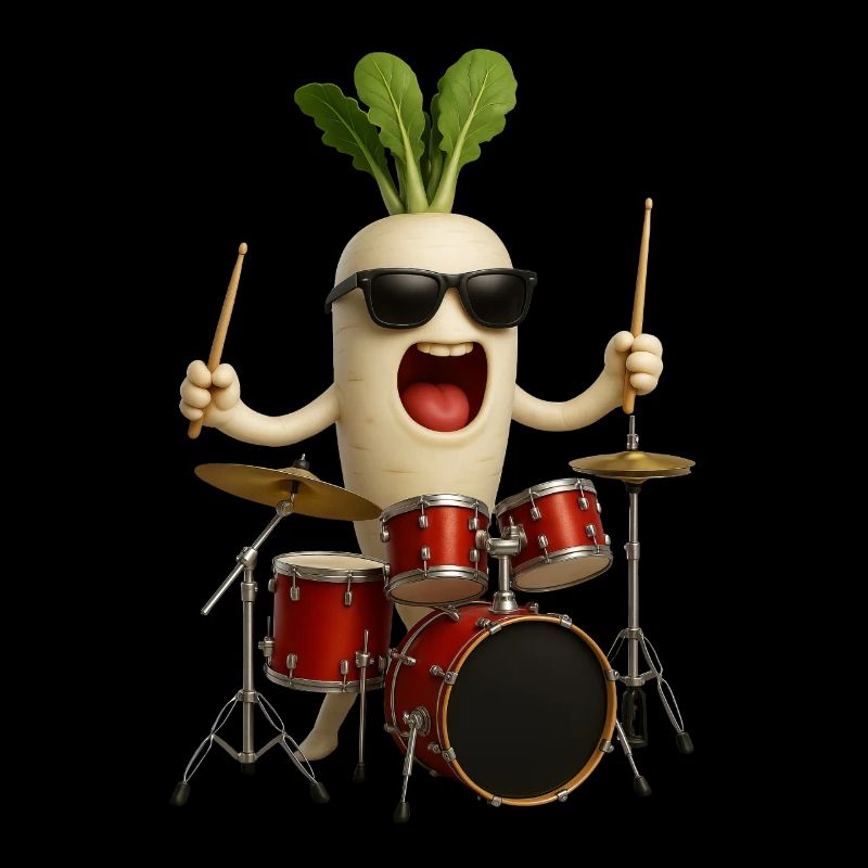 Radieschen Schlagzeug