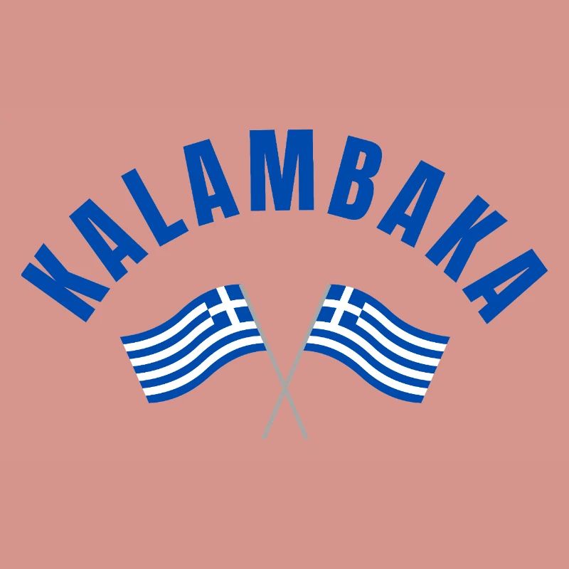 Drapeaux grecs de Kalambaka