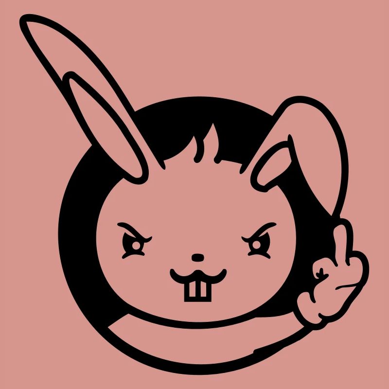Hase Mittelfinger Zeigen Böse Frech Beleidigend