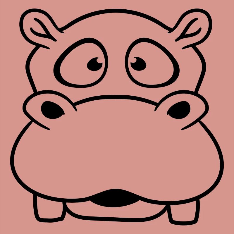 gesicht kopf nilpferd klein dick suess n