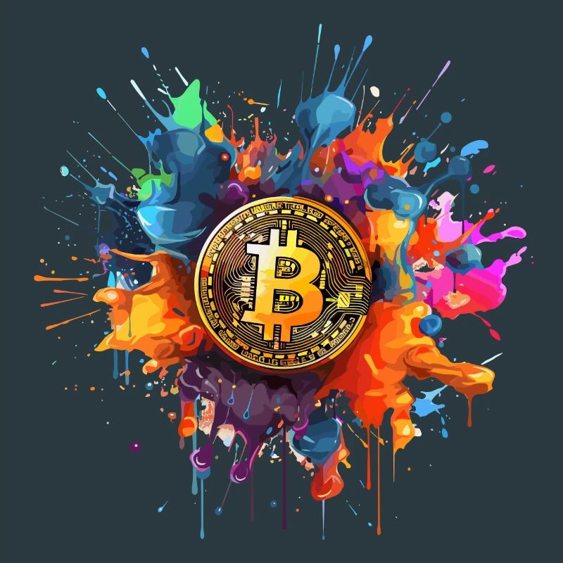 Splash de couleur Bitcoin