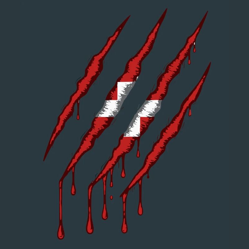 Danemark griffe grunge dannebrog drapeau scratch