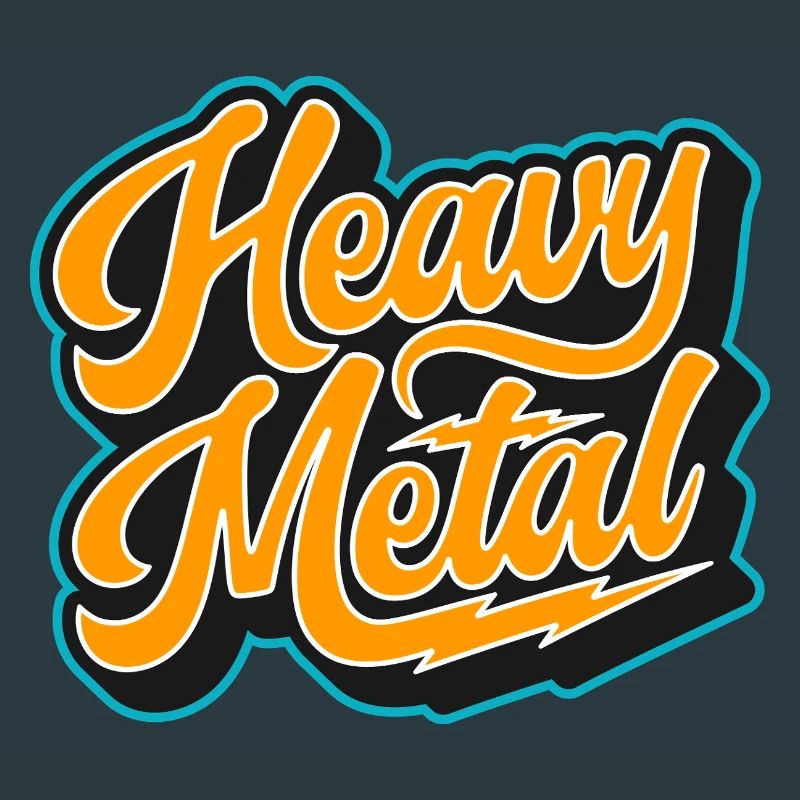 Heavy Metal Bold Script Logo