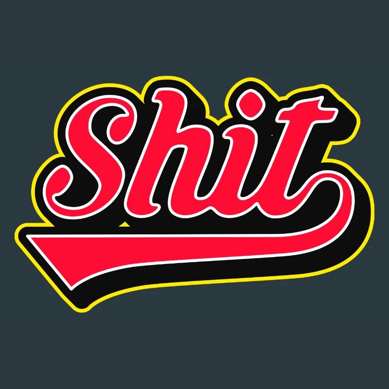 Shit Word Script Logo
