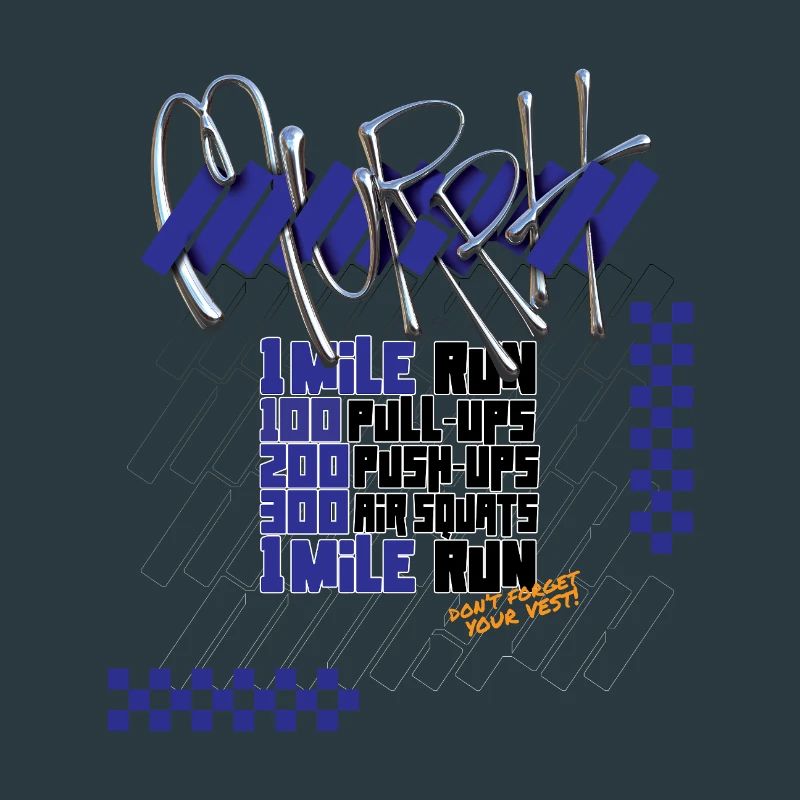 Graphisme de la version sombre de Murph Hero WOD Cross Training