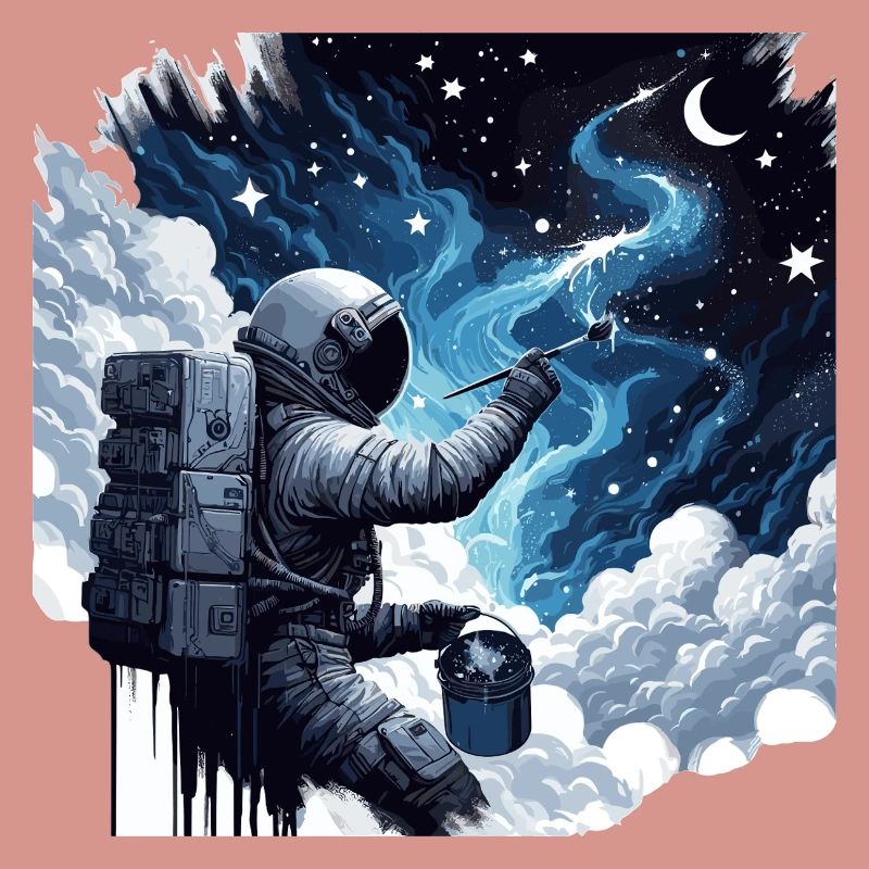 Astronaut Paints the Night: Creative Space Painter