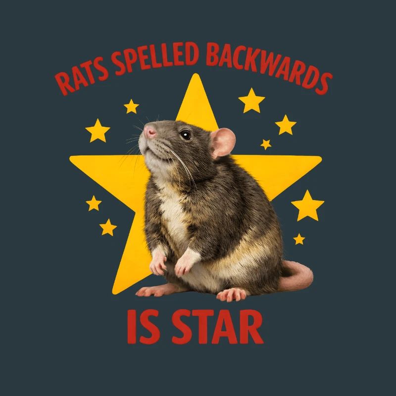 RATS À L’ENVERS, C’EST ÉTOILE ! Drôle de Rat Design