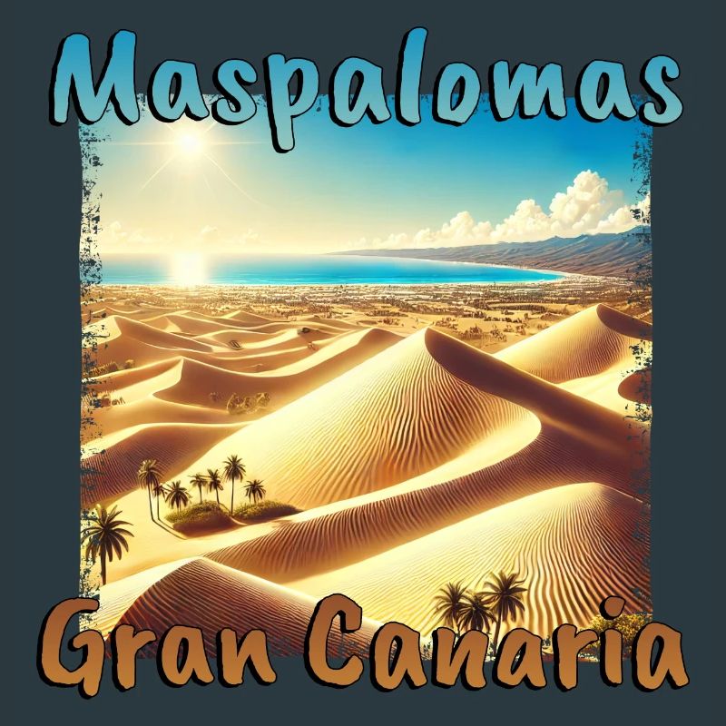 Maspalomas Dunes Beach Sunset Grunge