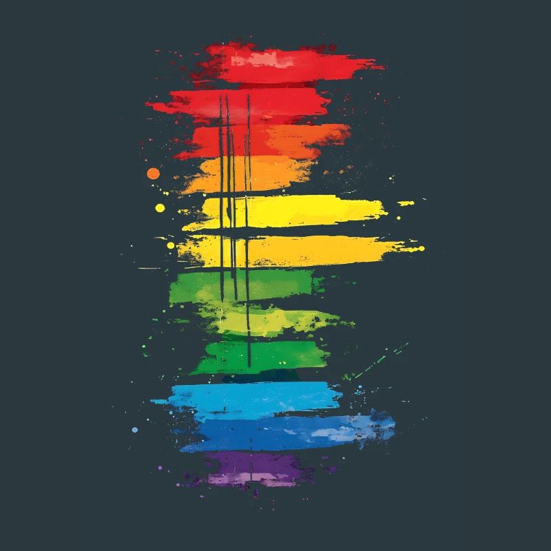 Subtil et cool Dripping Pride drapeau arc en ciel Design