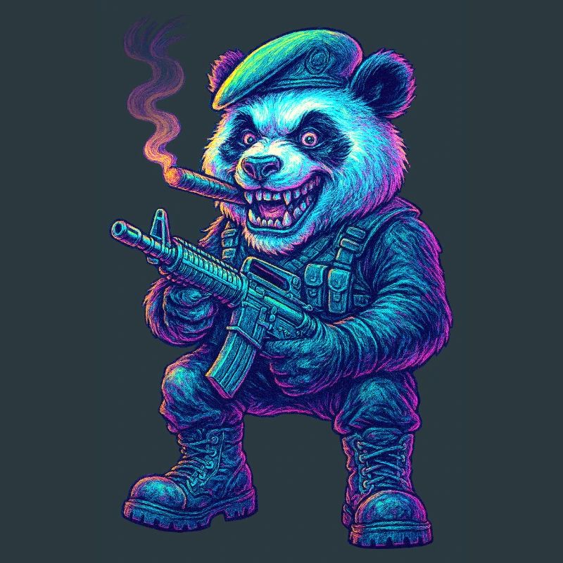 Neon Panda Mercenary 