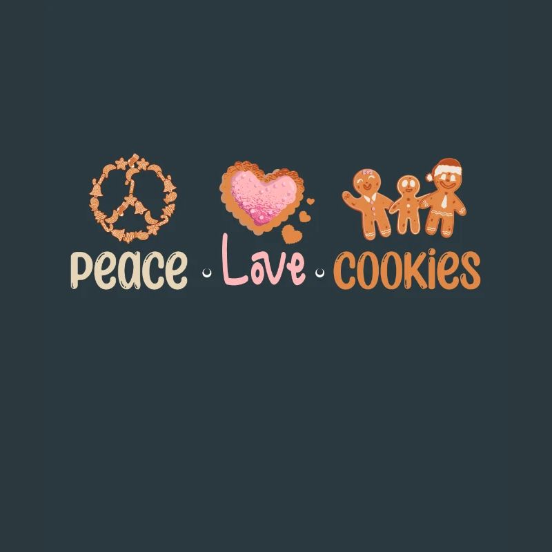 Paix amour biscuits de Noël