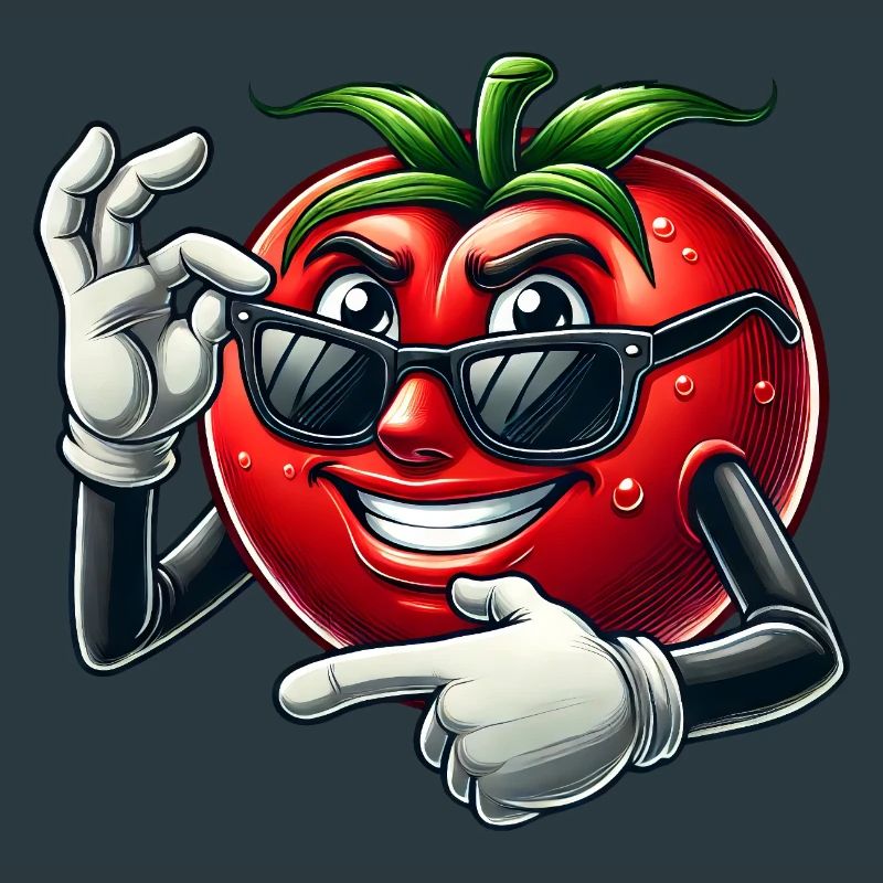 Cool Tomate Lunettes de Soleil Dessin Animé Veggie Fun