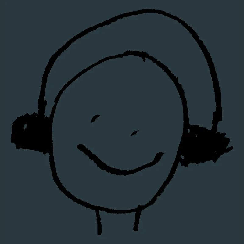 Kopfhörer oder Ohrenwärmer Kinderzeichnung DJ