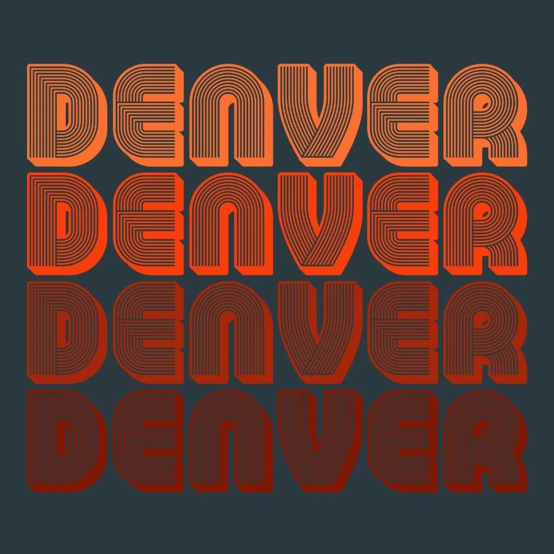Denver Gradient Retro Pattern