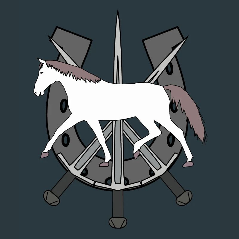 Cheval Ross Cheval Fer à cheval Épées Cavalier d’épée