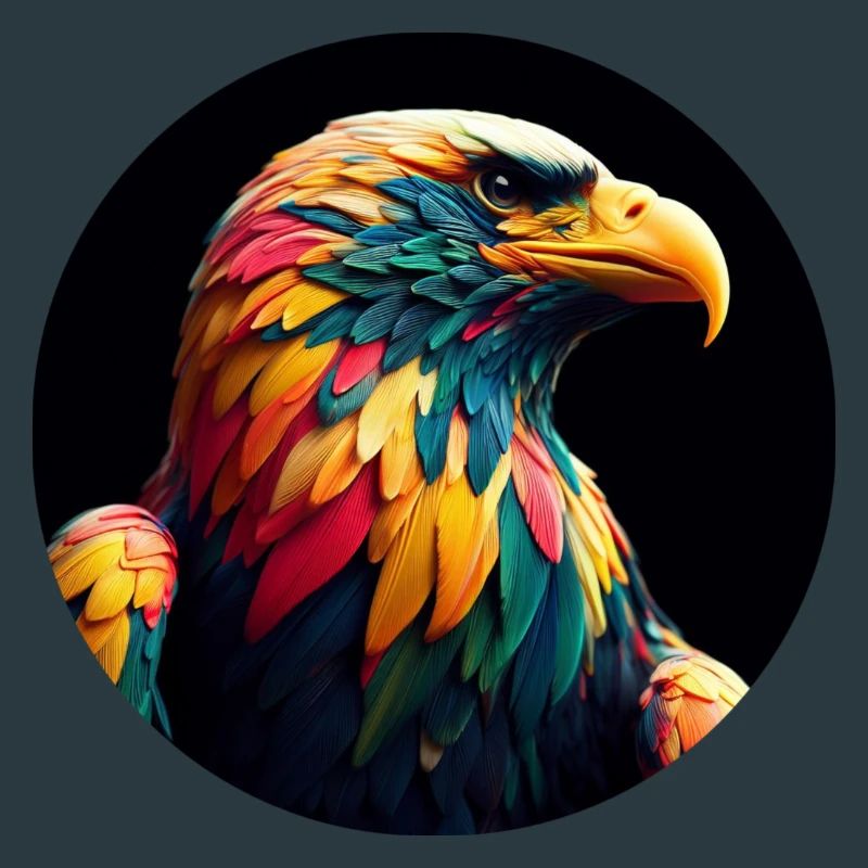 Adler mit bunten Federn