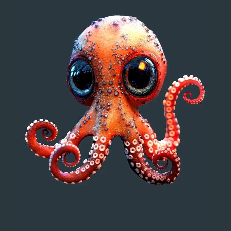 Octopus Small Octopus Cuttlefish Cute Octopus
