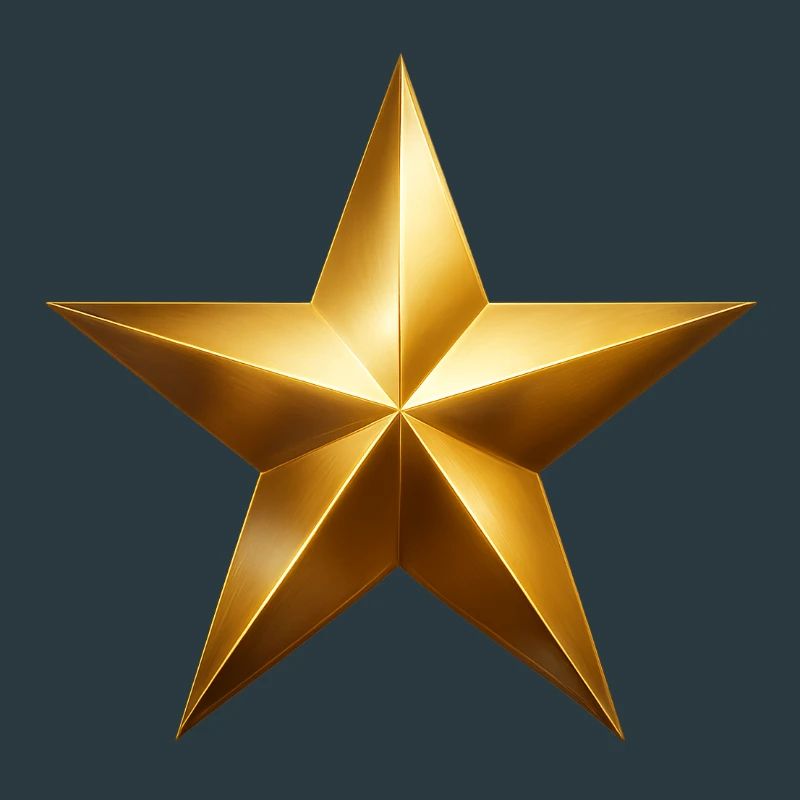 Accent étoile dorée