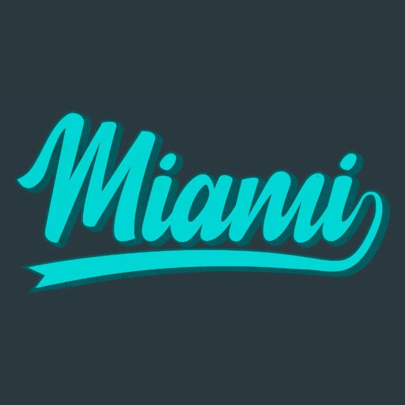 Miami Neon Script Turquoise