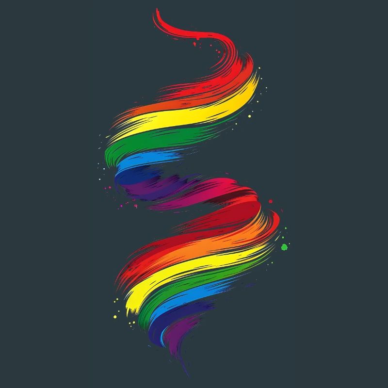 Abstraktes Regenbogen Pride Tornado Design - Lebendig