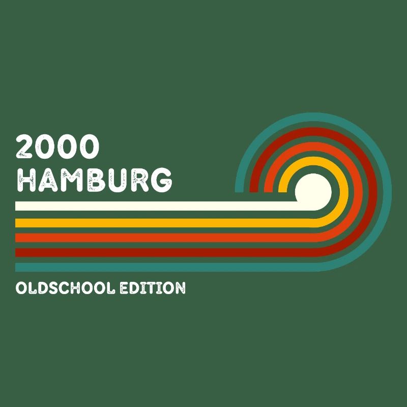 Hamburg Retro Shirt 2000 Code postal Souvenir Code postal