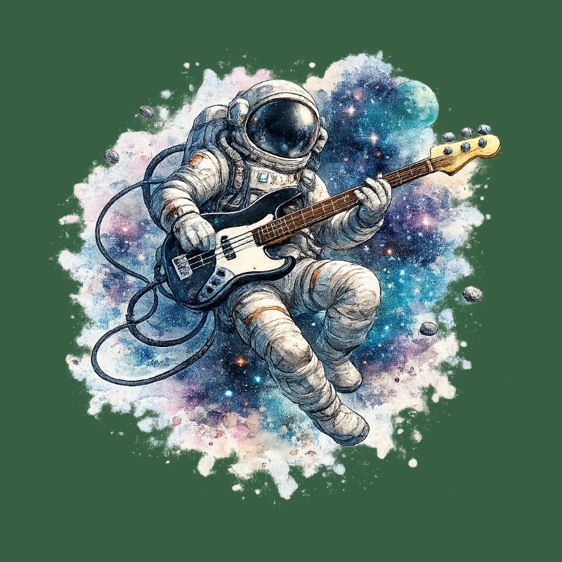Astronaute spatial avec basse