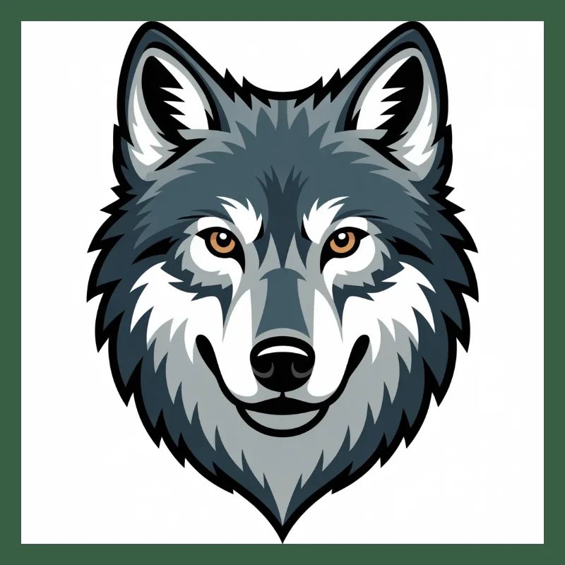 Wolf Head – stylized illustration