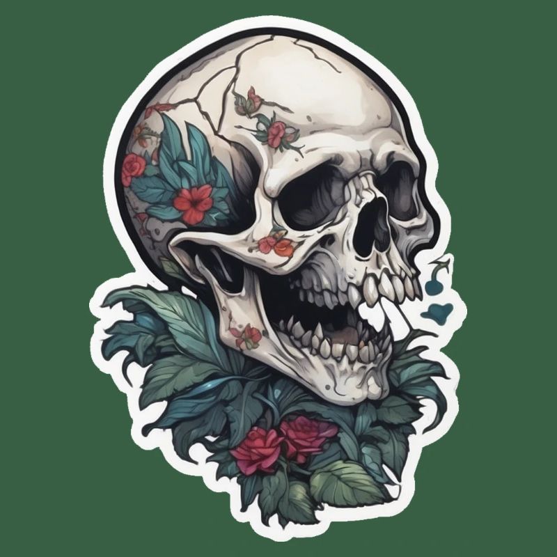 Conception de crâne d’impression de tatouage