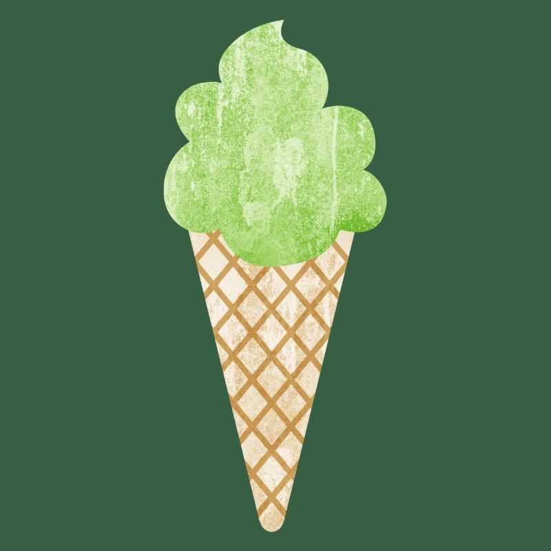 Cornet de crème glacée Cornet de crème glacée Woodruff vert