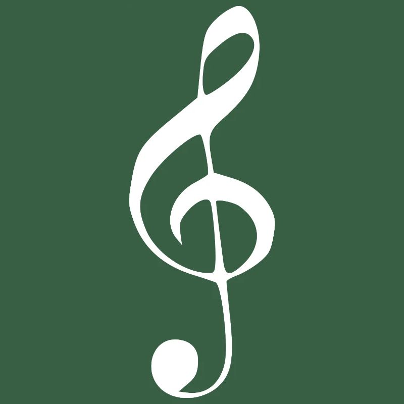 Note de clé de musique note note blanche