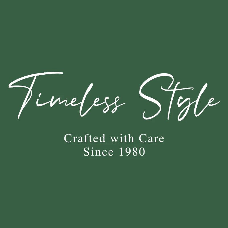 Timeless style since 1980 Script Typography