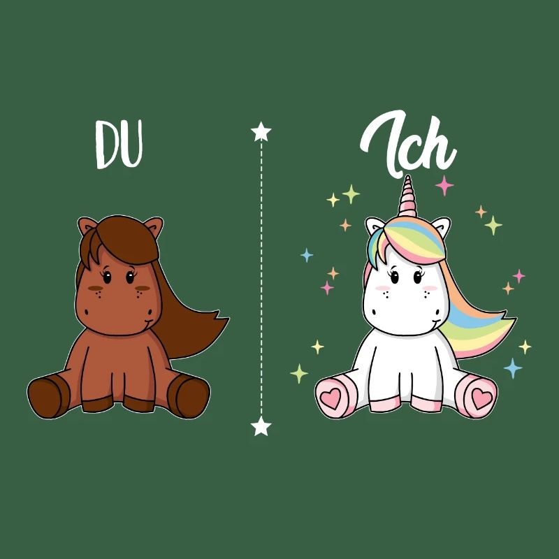Vous à cheval j’ai kid de licorne comparaison