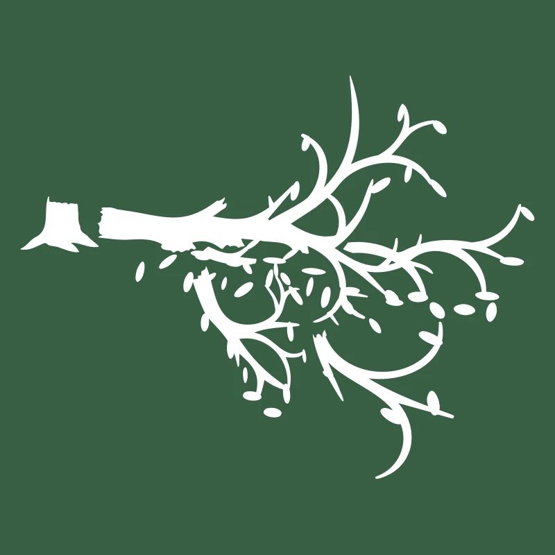Felled Lumberjack Tree Forest Sapling Silhouette