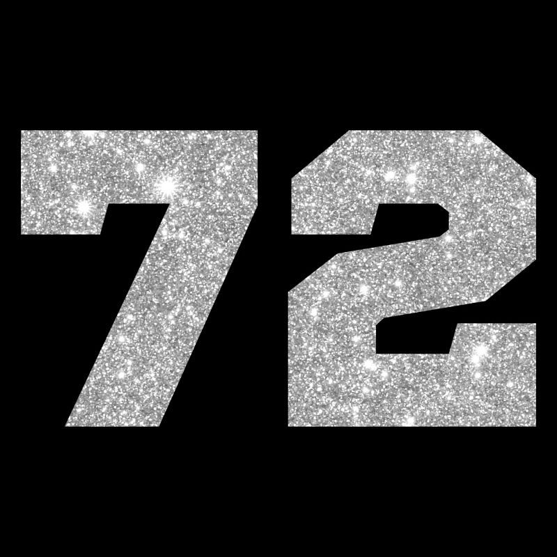 72 Silber Glitter - 72 Geburtstag