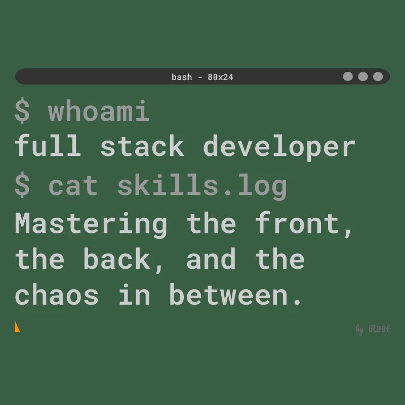 Full Stack Developer Terminal Design