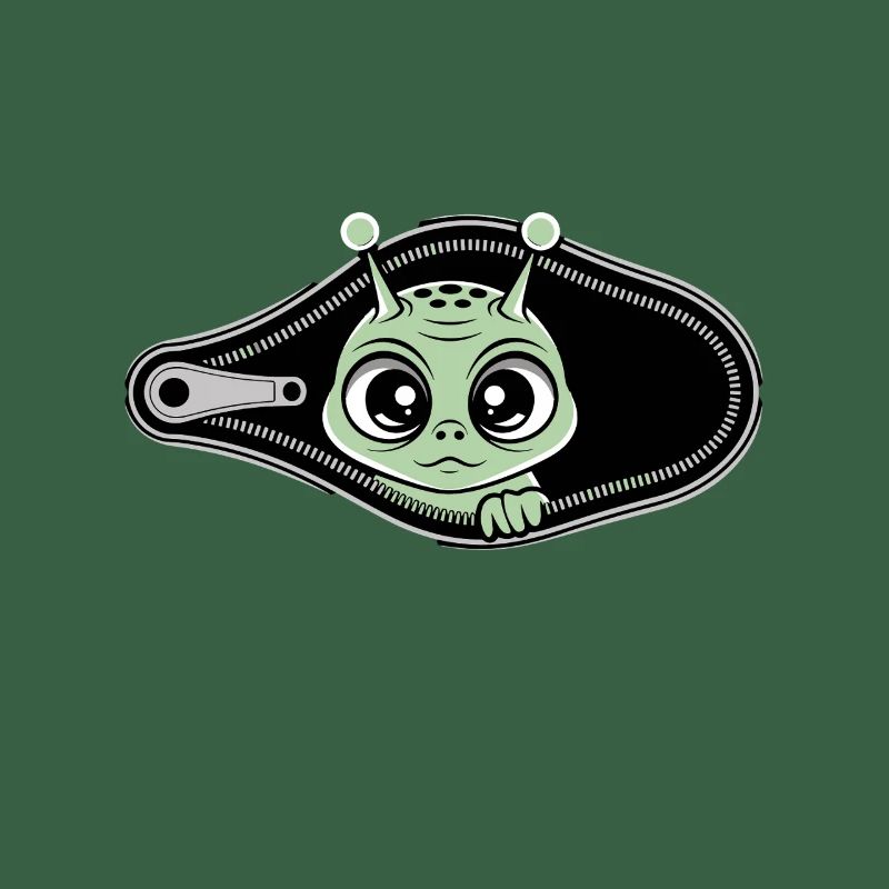 Extraterrestre mignon dans la poche Regarde