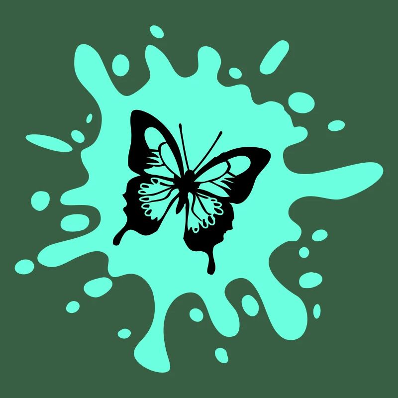 Papillon éclaboussures de couleur
