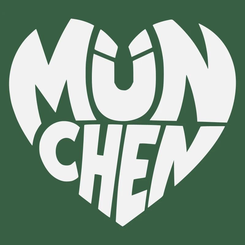 München Herzlogo Typografie
