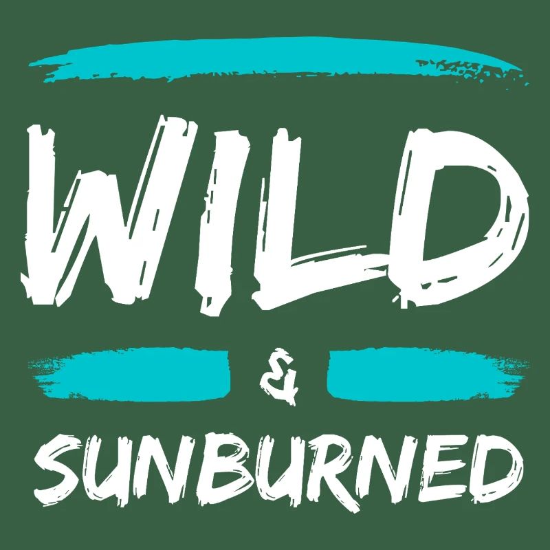 Wild & Sunburned Pinsel Text