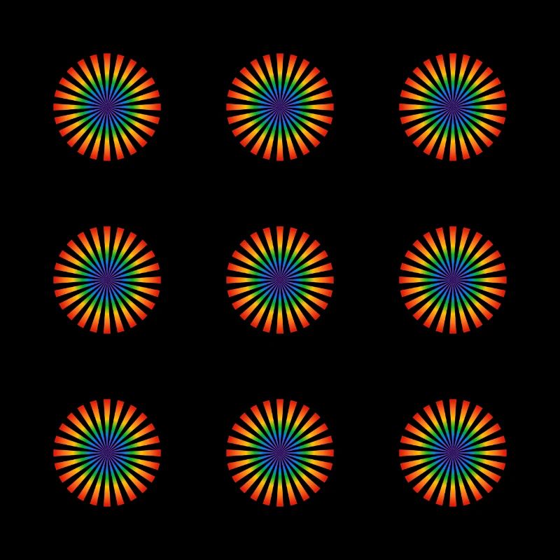 Fleurs arc-en-ciel