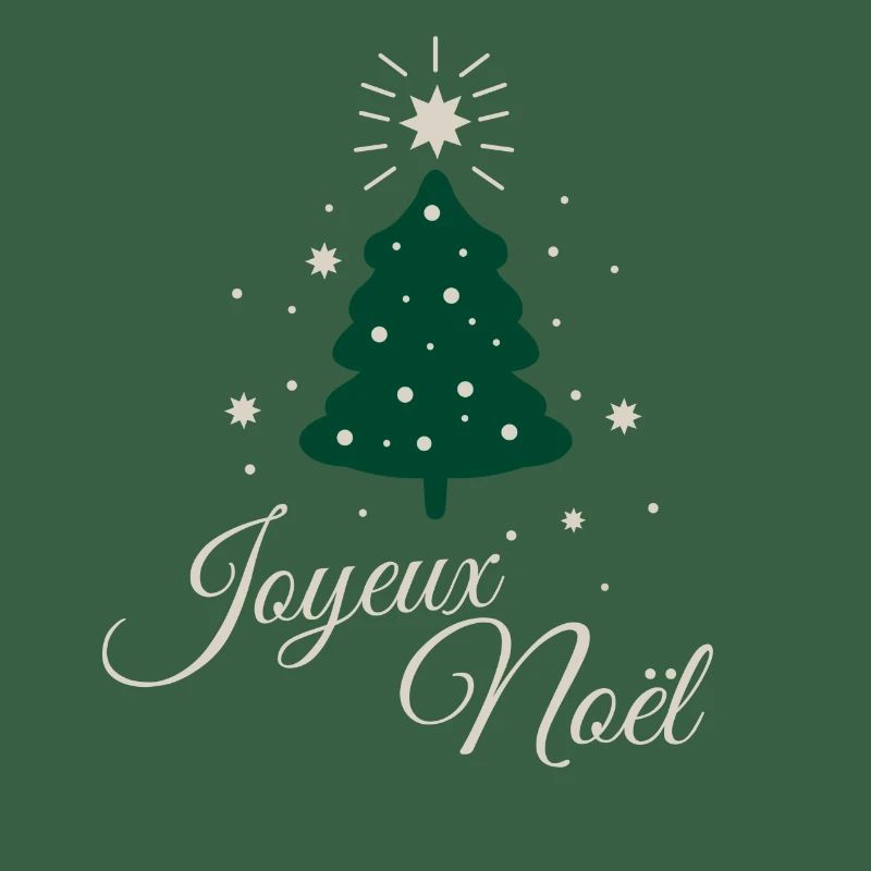 Minimalist fir tree with refined silver text
