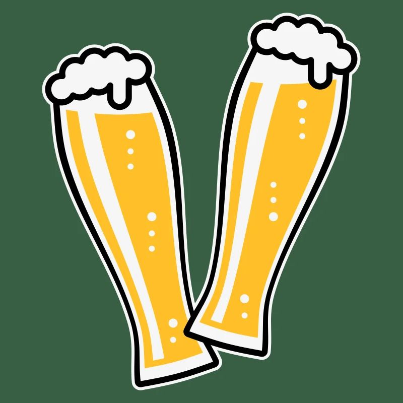 2 Weißbiergläser Stoßen An (Bier Weizenbier / 3C)