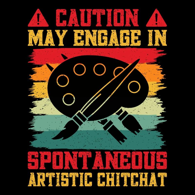 Cool Artist Caution Spontaneous Artistic Painter