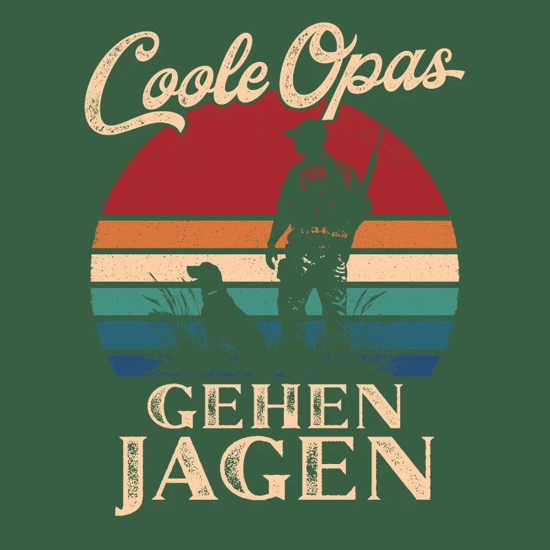 Coole Opas gehen Jagen Retro Großvater