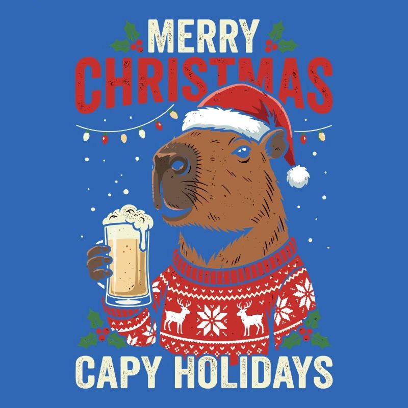 Capybaras Weihnachtsfest Pullover