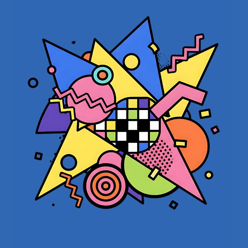 Abstract Geometric Pattern 90s Style