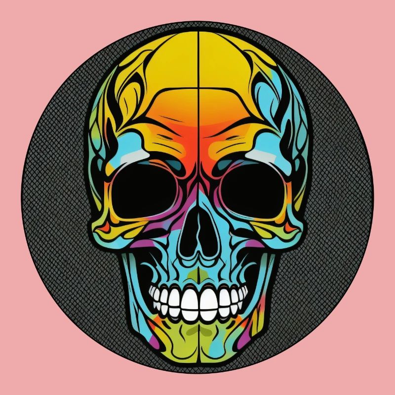 Skull bunt mit rand