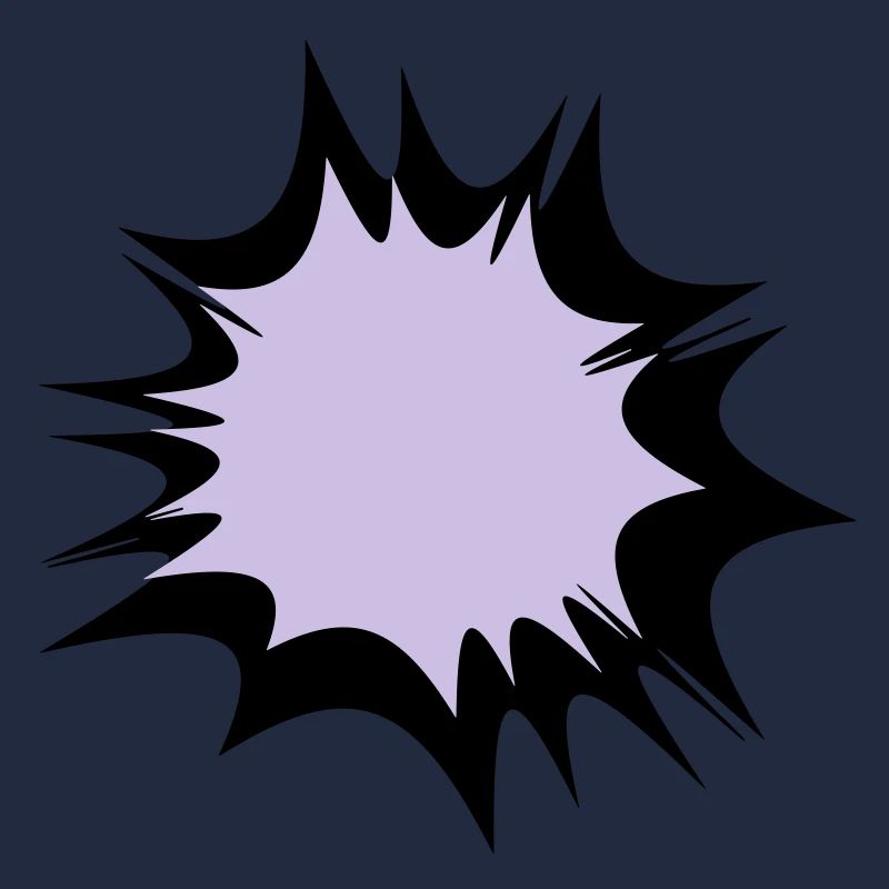 Comic speech bubble explosion