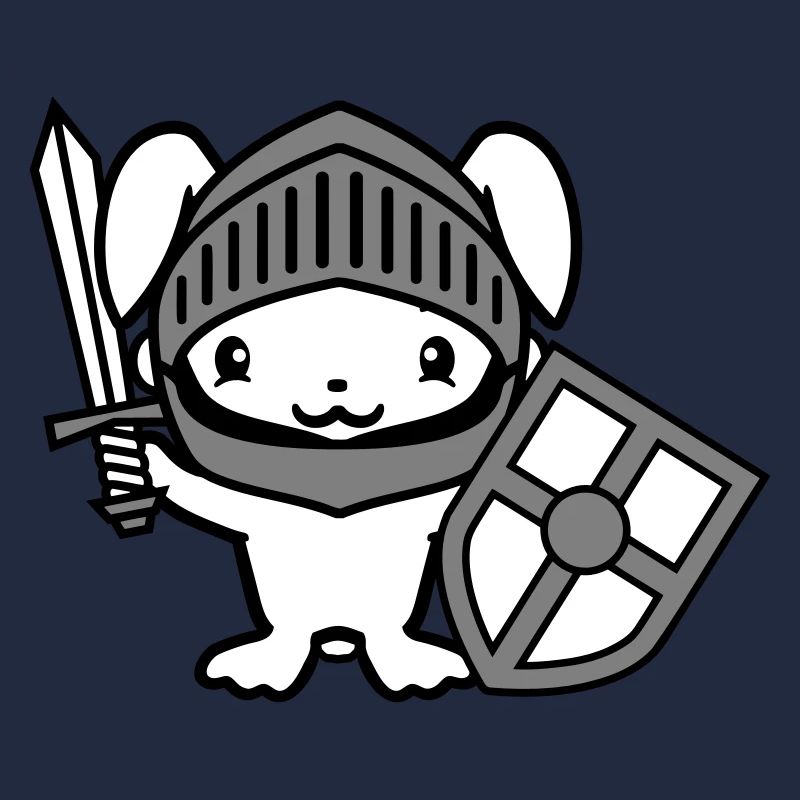 Lapin Chevalier Épée Bouclier Armure Casque Château Héros